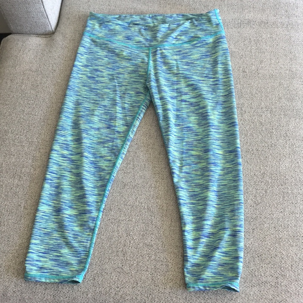 Blue/Green Crop Leggings